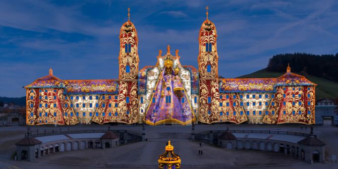 Benediktinerkloster Einsiedeln Lichtinszenierung