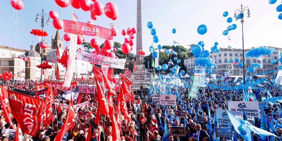 Italiens Gewerkschaften machen gegen die Rechtsregierung von Giorgia Meloni mobil. (Foto: Archiv)