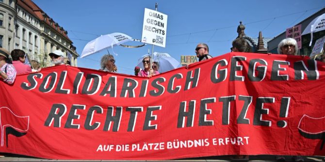 Thüringen Erfurt Protest