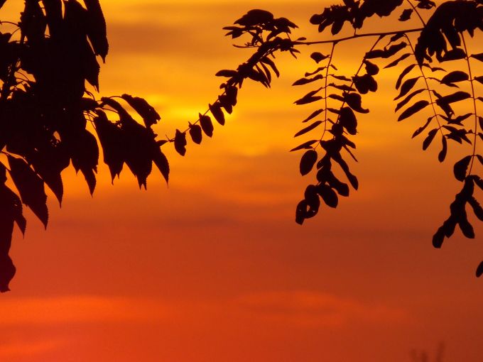 Im Outdoor: Abendrot gibt es nur bei klarem Himmel. Abendrot