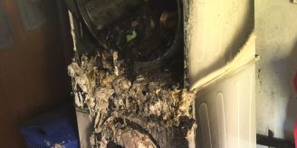 Buchs SG - Tumbler in Brand geraten