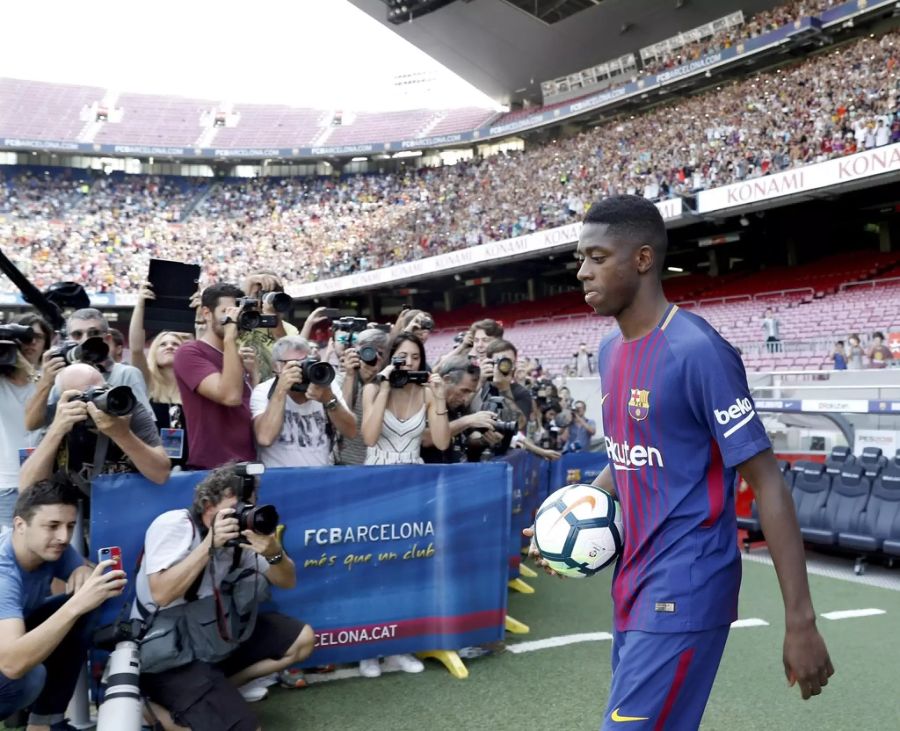 Im Sommer 2017 wechselte Ousmane Dembélé für 125 Millionen Euro nach Barcelona.