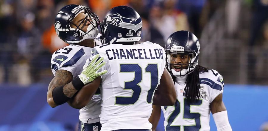 Zusammen mit Kam Chancellor (m.) und Richard Sherman (r.) bildete Earl Thomas bei den Seattle Seahawks die legendäre «Legion of Boom».