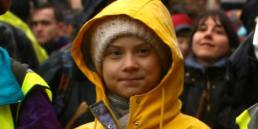 Greta Thunberg bei einer Klimademo in Grossbritannien