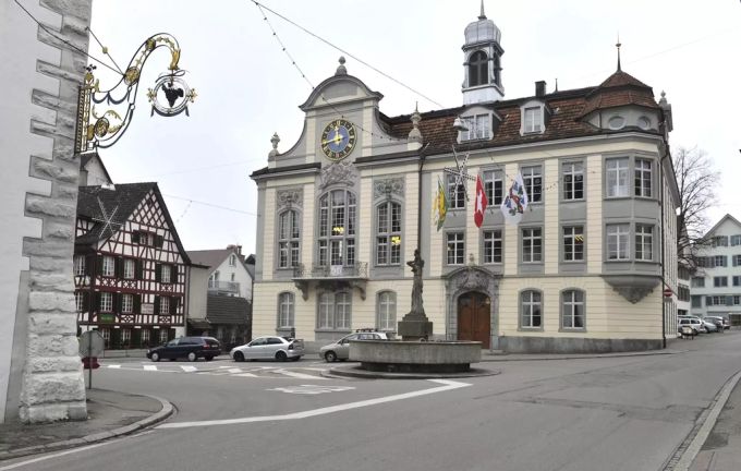Das Regierungsgebäude des Grossen Rates in Weinfelden, Thurgau. Wegen des Coronavirus finden hier zurzeit keine Versammlungen statt. Grosser Rat