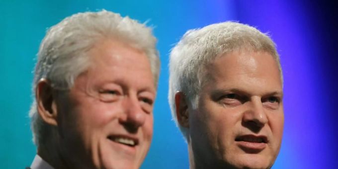 Steve Bing (r) und Bill Clinton Steve Bing Bill Clinton