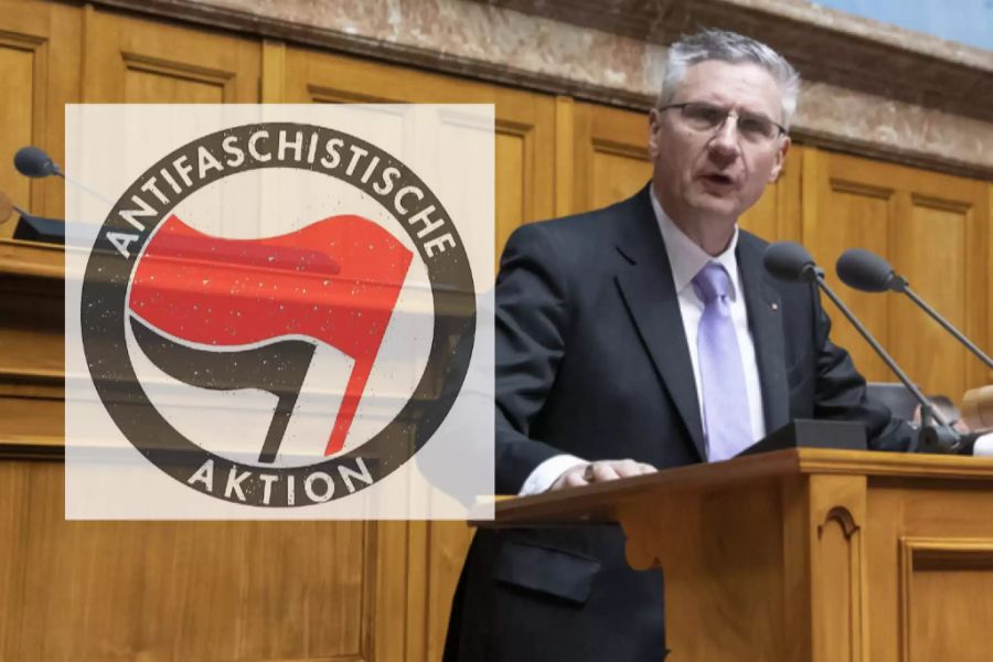 Antifa Logo Andreas Glarner