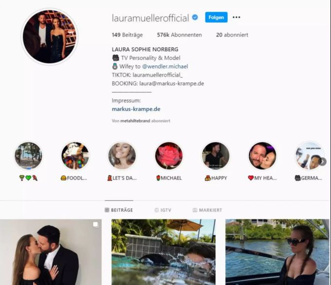 Laura hat ihren Namen auf Instagram schon geändert. laura