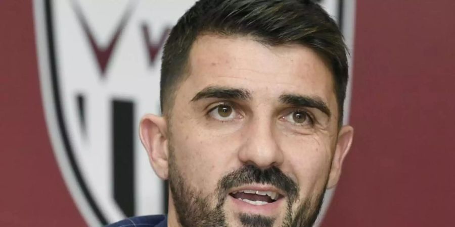 Der ehemalige spanische Nationalspieler David Villa kündigte seinen Rücktritt an. Foto: Junko Ozaki/Kyodo News/AP/dpa