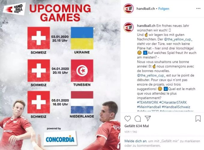 Das Vorbereitungsprogramm der Schweizer Handball-Nati. Handball