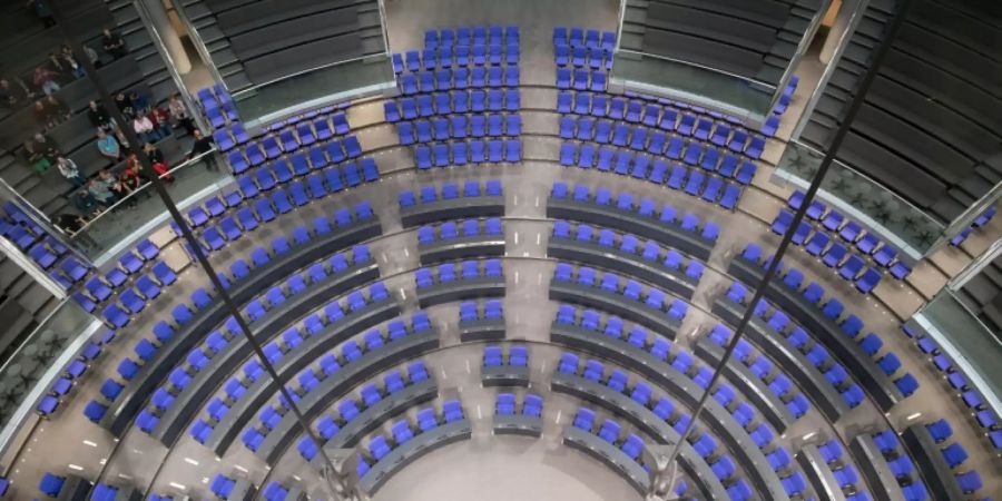 Blick in den Plenarsaal des Bundestag