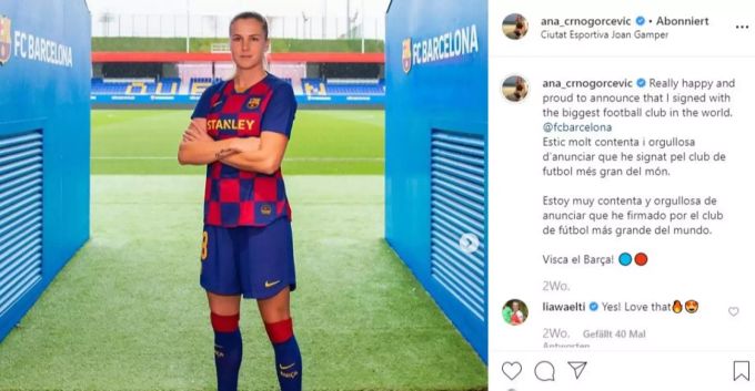 Ana-Maria Crnogorcevic spielt neu bei Barcelona. Lionel Messi