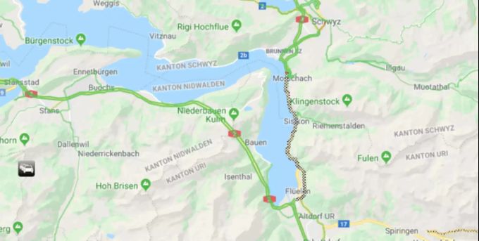 Die Axenstrasse ist erneut gesperrt. axenstrasse