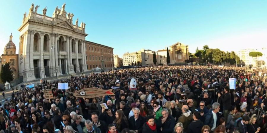 «Sardinen»-Demonstration in Rom