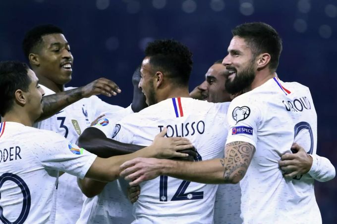 Nur fünf Spieler in Frankreichs jüngstem Länderspiel-Kader wären nicht für ein anderes Land spielberechtigt gewesen. Frankreich Albanien