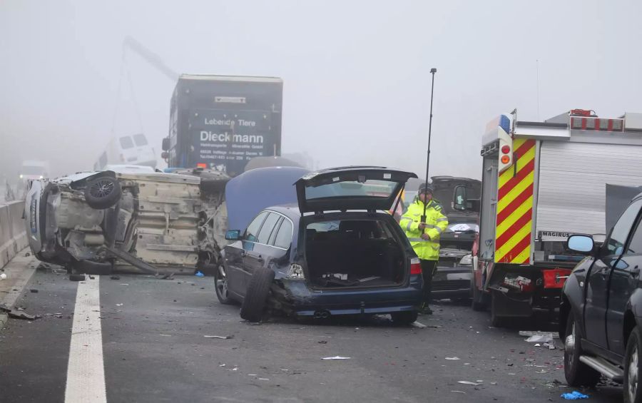 Massenunfall auf A7