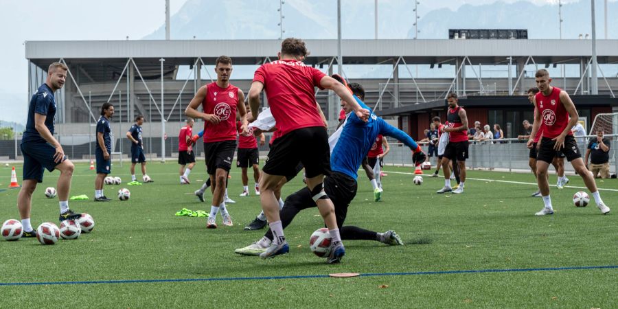 Training des FC Thun. - Berner Oberland