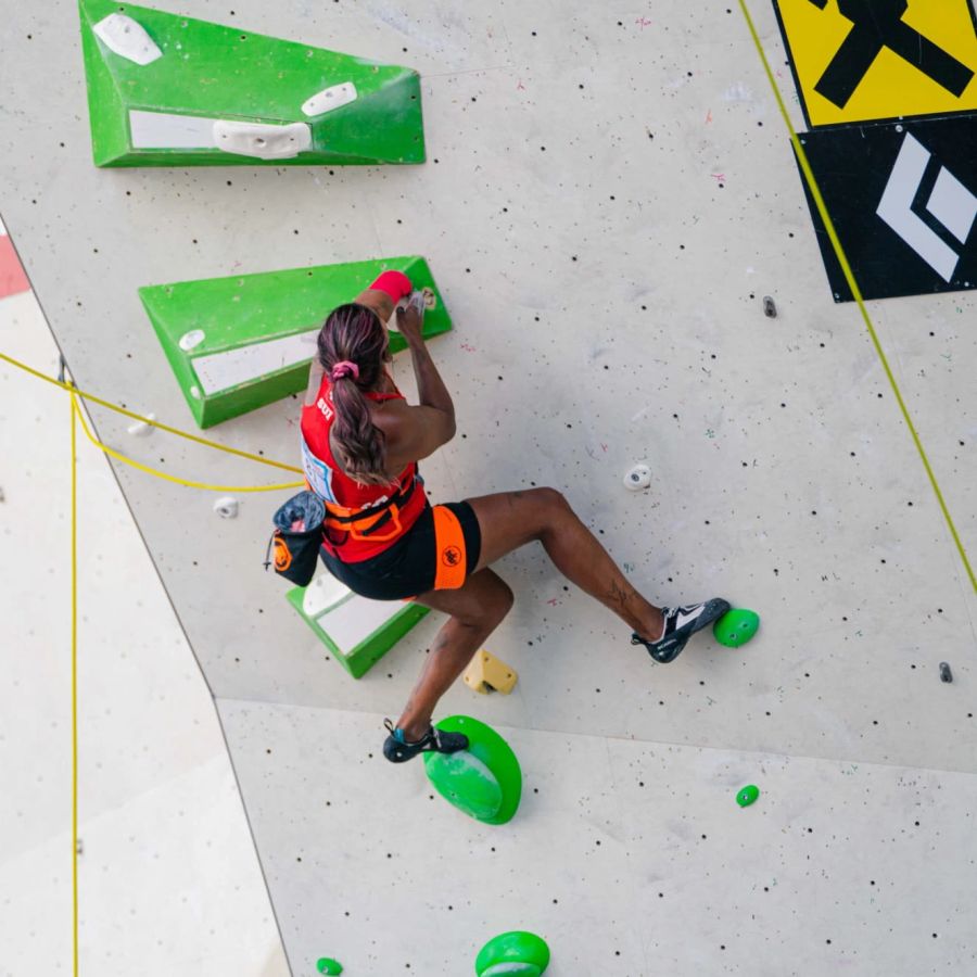 Amruta Wyssmann war das erste Mitglied des Swiss Paraclimbing Teams.