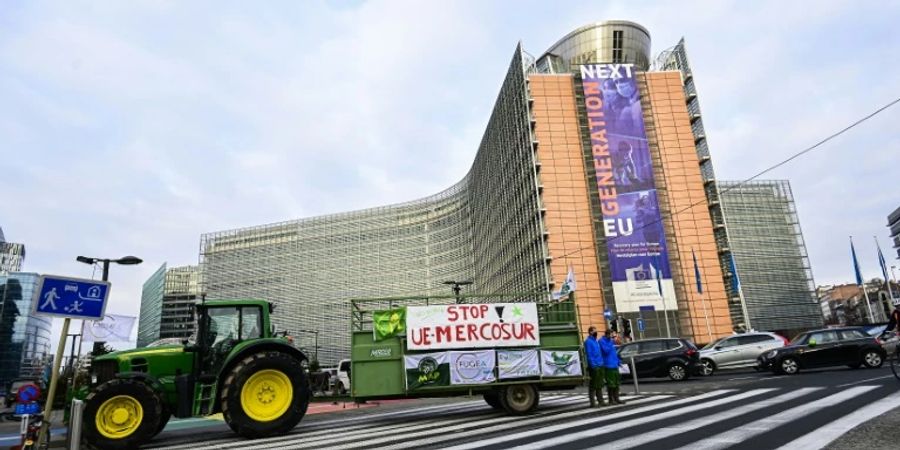 Landwirte protestieren in Brüssel gegen das Mercosur-Abkommen