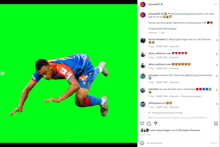 Der FCB rief die Fans mit diesem Bild zum Photoshop-Basteln auf.