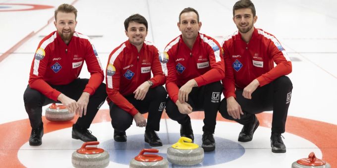 Yannick Schwaller und sein Team curlen in Schweden um die EM-Medaillen. Curling
