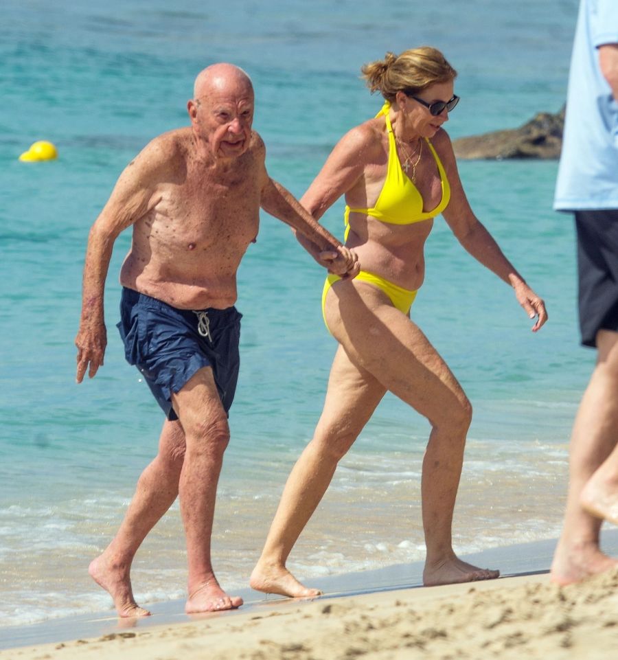 Rupert Murdoch und seine Ex-Verlobte planschen auf der Karibikinsel Barbados.