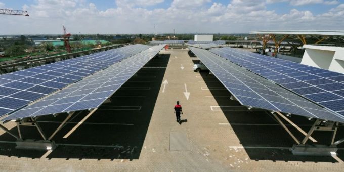 Solaranlage in Kenia. Kenia