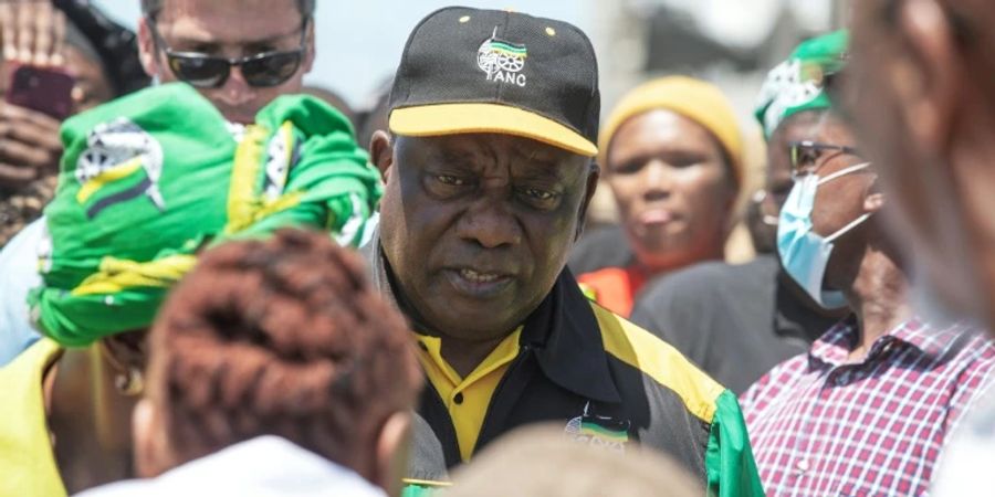 Südafrikas Präsident Cyril Ramaphosa am Samstag in Kapstadt