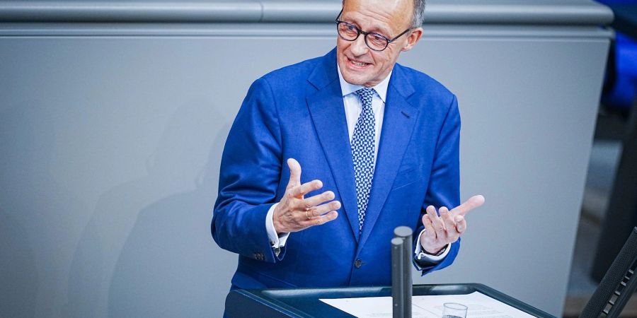 Unionsfraktionschef Friedrich Merz während der Generaldebatte.