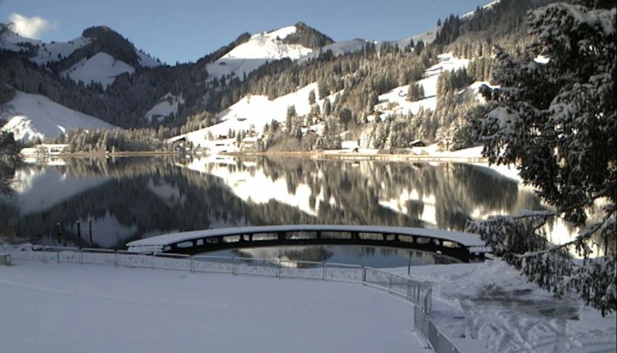 Endlich ist auch in Schwarzsee FR Winterzauber angesagt.