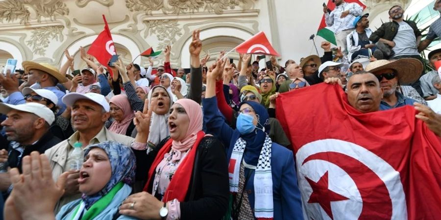 Protest in Tunesien gegen Präsident Saïed