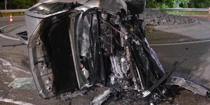 Selbstunfall mit einem Personenwagen.