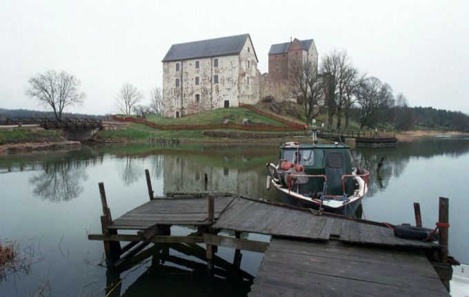 Die Burg Kastelholma, erbaut im 14. und 15. Jahrhundert, in Sund auf den Alandinseln. Alandinseln