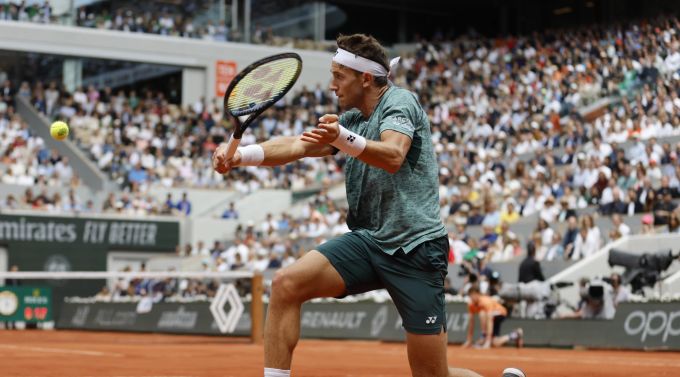Bleibt im Final der French Open gegen Rafael Nadal chancenlos: Der Norweger Casper Ruud. Casper Ruud