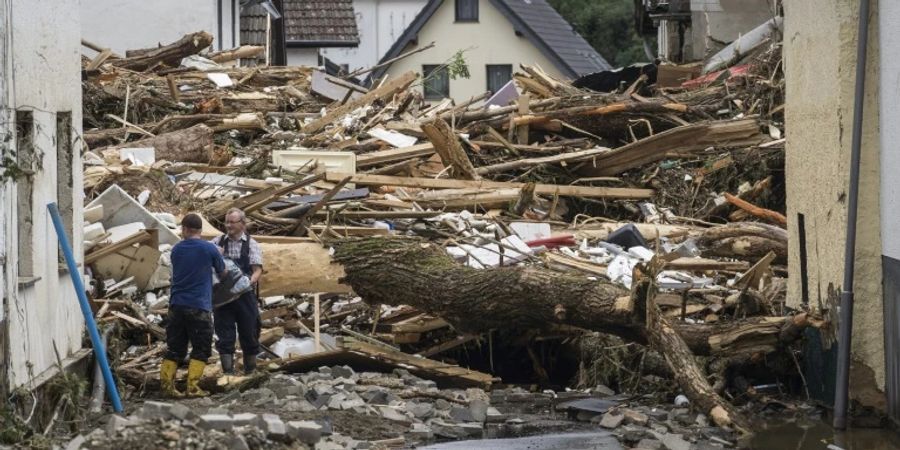 Zerstörungen nach der Flutkatastrophe im Ahrtal 2021