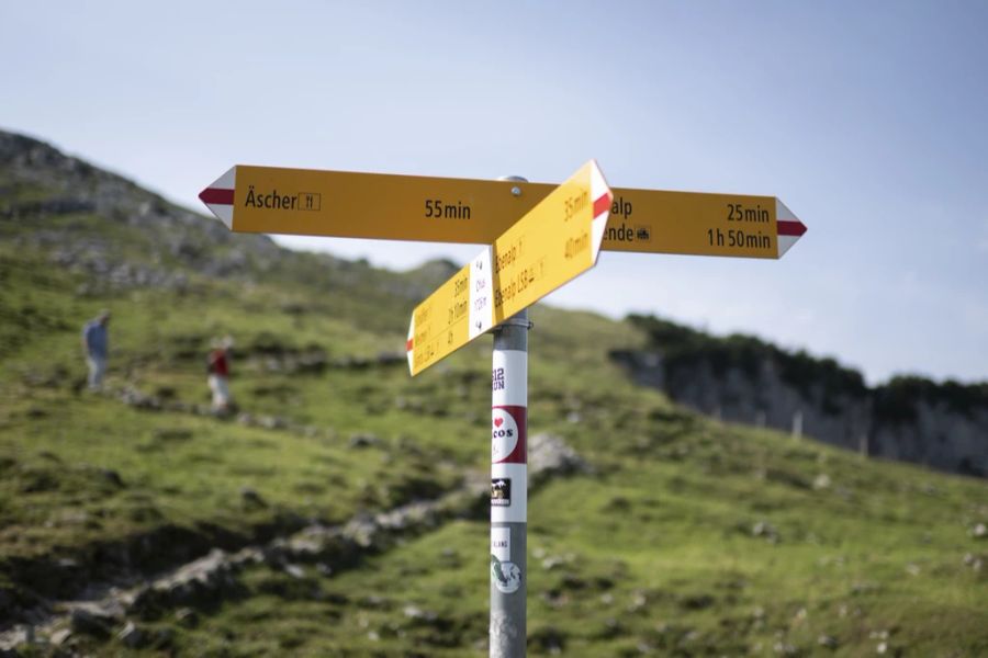 Ein Bergwanderweg führt vom Aescher zum Seealpsee. Dieser ist nicht zu unterschätzen.