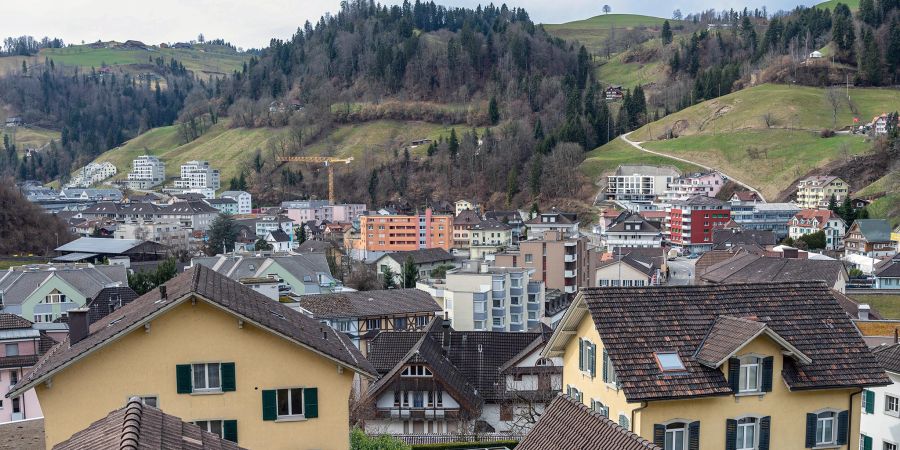 Blick in Richtung Nordwesten auf Wolhusen.