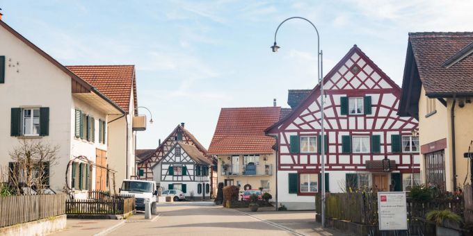 Das Dorfzentrum der Gemeinde Dachsen. Dachsen
