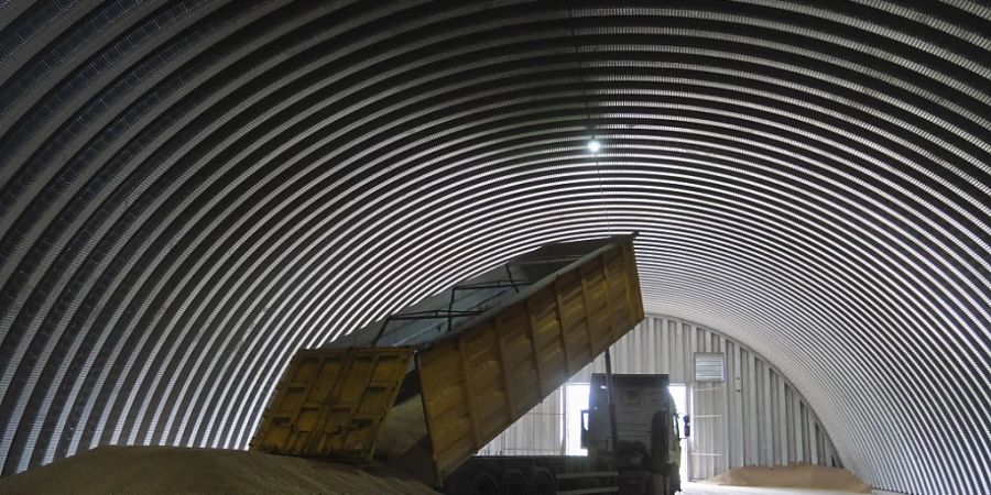 Vor dem russischen Angriff galt die Ukraine als Brotkorb der Welt und exportierte monatlich 4,5 Millionen Tonnen landwirtschaftliche Erzeugnisse über ihre Häfen. Foto: Efrem Lukatsky/AP/dpa