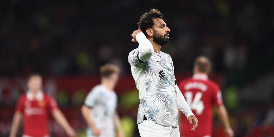 Mohamed Salah und der FC Liverpool erleben gegen ManUnited einen schwierigen Abend.