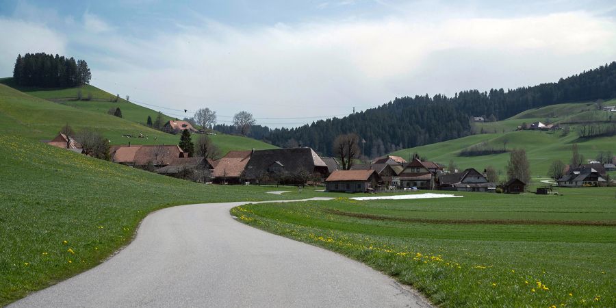 Blick auf das Dorf Arni (BE).