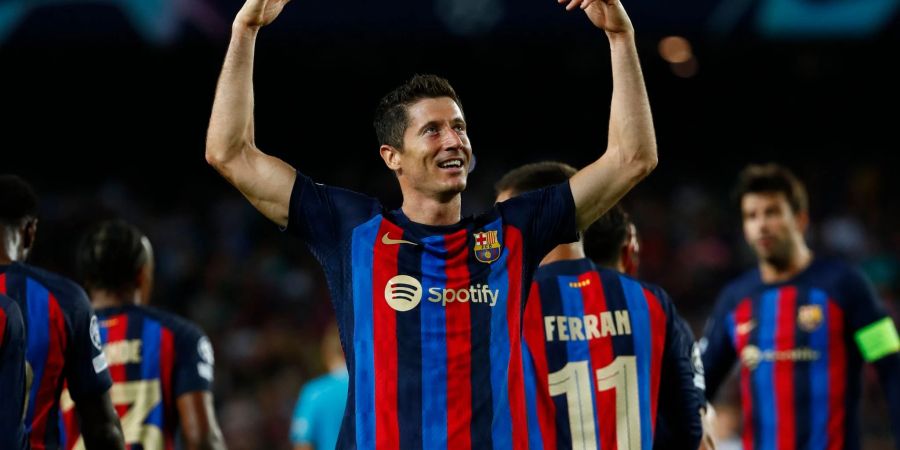 Glänzte gegen Viktoria Pilsen mit einem Dreierpack für den FC Barcelona: Robert Lewandowski.