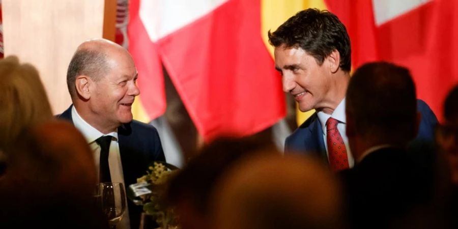 Scholz und Trudeau am Montag in Toronto