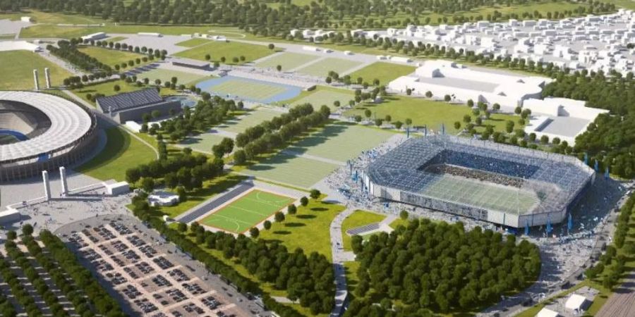Hertha BSC wollte einen Stadionneubau im Olympiapark. Foto: Hertha BSC / AS+P/HHVision