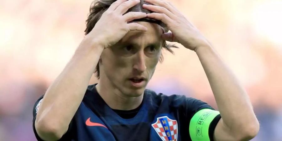 Luka Modric und die Kroaten unterlagen mit 1:2 gegen Ungarn. Foto: Mike Egerton/PA Wire