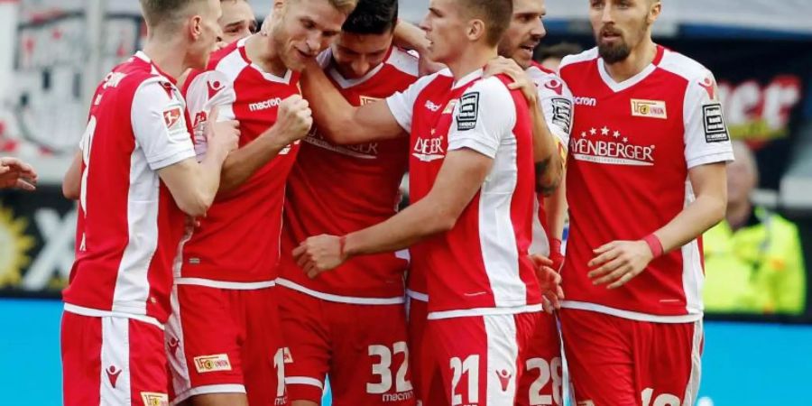 Die Spieler von Union Berlin sind heiss auf den Aufstieg. Foto: Roland Weihrauch
