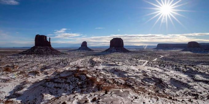 Schnee in der Wüste - Behörden sind im Südwesten der USA überfordert