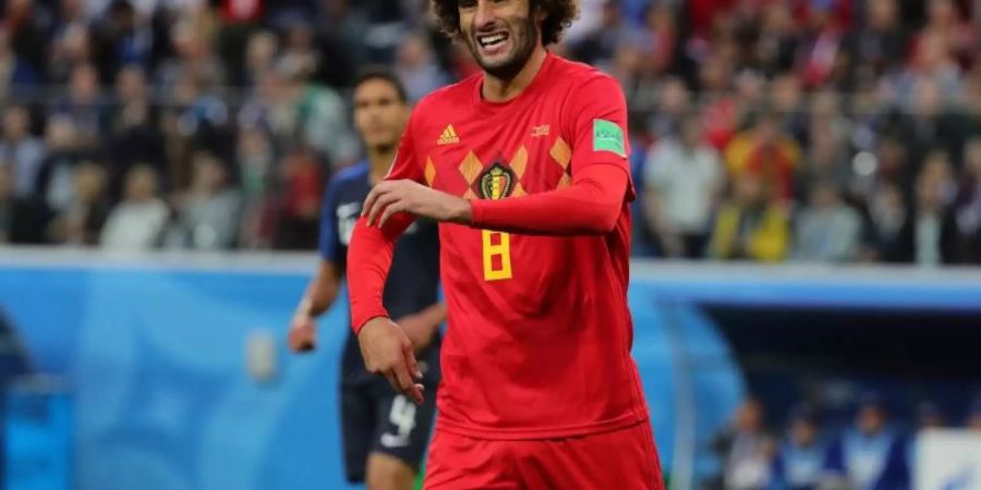 Zieht das Nationaltrikot aus: Marouane Fellaini. Foto: Christian Charisius