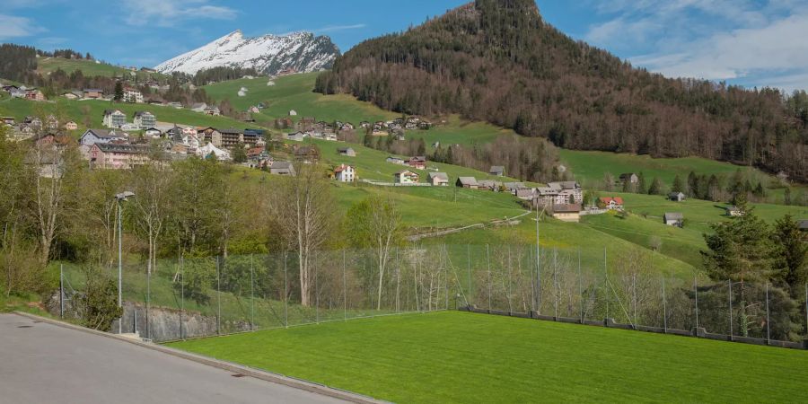 Sportplatz in Amden im Kanton St. Gallen.