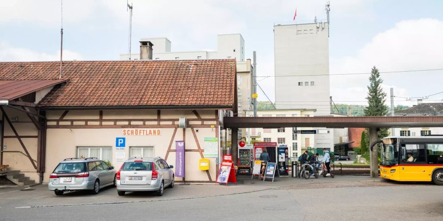 Bahnhof in der Gemeinde Schöftland.